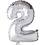 Creativ Company Folieballon , 2, H: 41 cm, zilver, 1 stuk