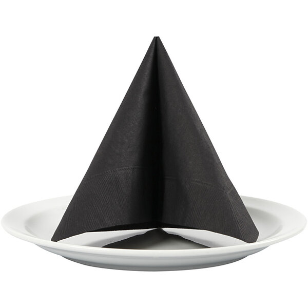 Creativ Company Servetten, afm 33x33 cm, zwart, 20 stuk/ 1 doos