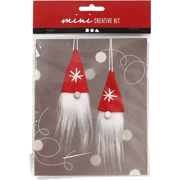 Creativ Company Creative mini kit, hangende kerstkabouter, H: 11 cm, 1 doos