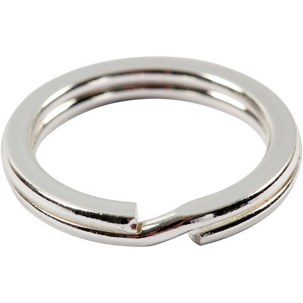Vivi Gade Splitring, d 15 mm, verzilverd, 15 stuk/ 1 doos