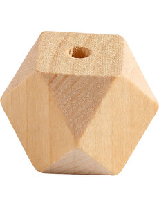 Creativ Company Diamantvormige kralen, B: 20 mm, gatgrootte 3 mm, 6 stuk/ 1 doos