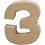 Creativ Company Cijfer, 3, H: 10 cm, B: 8 cm, dikte 1,7 cm, 1 stuk