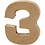Creativ Company Cijfer, 3, H: 10 cm, B: 8 cm, dikte 1,7 cm, 1 stuk