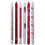 Creativ Company Adventkaarsen, H: 30 cm, d 22 mm, rood, wit, 24 stuk/ 1 doos