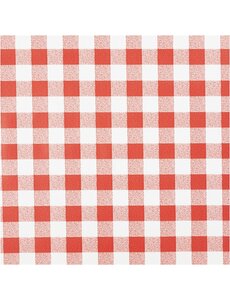  Wasdoek, ruit, B: 140 cm, rood, wit, 20 m/ 1 rol