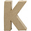 Letter, K, H: 10 cm, B: 7,7 cm, dikte 1,7 cm, 1 stuk