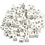 Creativ Company Letterkralen, A-Z, &, #, ? en blanco, afm 8x8 mm, gatgrootte 3 mm, wit, 96 div/ 1 doos
