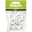 Creativ Company Letterkralen, A-Z, &, #, ? en blanco, afm 8x8 mm, gatgrootte 3 mm, wit, 96 div/ 1 doos