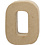 Creativ Company Letter, O, H: 10 cm, B: 7,8 cm, dikte 1,7 cm, 1 stuk