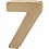 Cijfer, 7, H: 10 cm, B: 7,4 cm, dikte 1,7 cm, 1 stuk