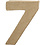 Cijfer, 7, H: 10 cm, B: 7,4 cm, dikte 1,7 cm, 1 stuk