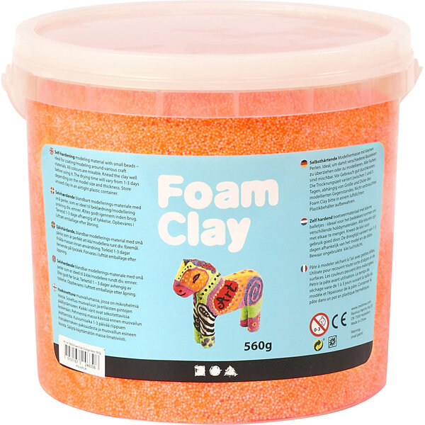 Foam Clay Foam Clay®, neon oranje, 560 gr/ 1 emmer