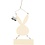 Creativ Company Konijn met bord, H: 29,5 cm, B: 19,2 cm, 1 stuk