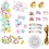 Creativ Company Mini Hobbyset Sieraden, Halsketting, armbanden, oorbellen, lichtblauw, lichtrood, geel, 1 doos