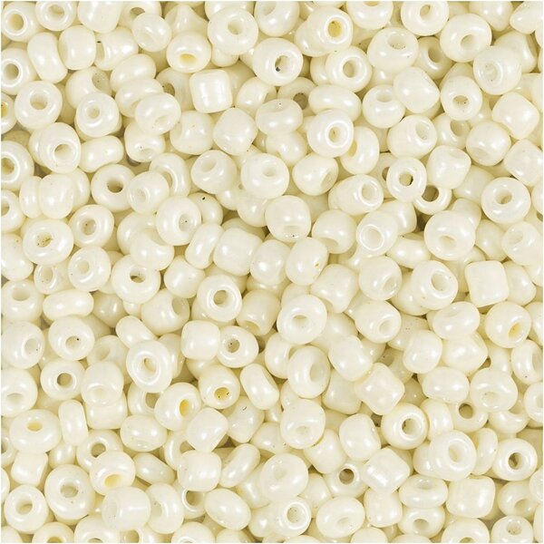 Creativ Company Rocailles, d 3 mm, afm 8/0, gatgrootte 0,6-1,0 mm, parelmoer, 25 gr/ 1 doos