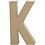Creativ Company Letter, K, H: 20,3 cm, B: 11,5 cm, dikte 2,5 cm, 1 stuk