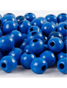 Creativ Company Houten Kralen, d 12 mm, gatgrootte 3 mm, blauw, 22 gr/ 1 doos