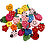 Creativ Company Houten Kralen Figuren, afm 15-20 mm, gatgrootte 1,5 mm, 235 gr, 700 ml/ 1 Doosje