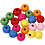 Houten kralen, d 10 mm, gatgrootte 2,5-3 mm, diverse kleuren, 500 gr/ 1 zak