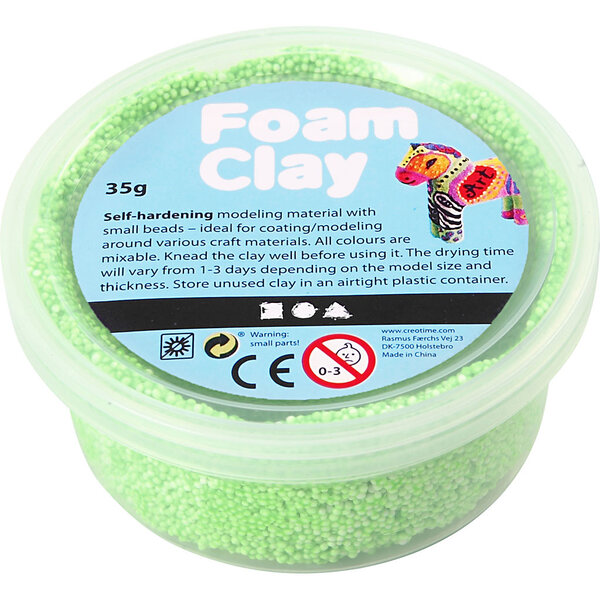 Foam Clay Foam Clay®, neon groen, 35 gr/ 1 Doosje