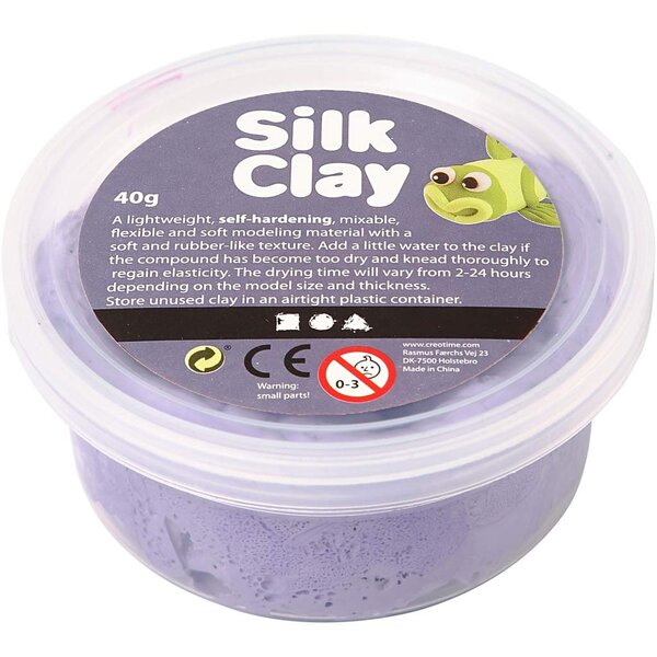 Silk Clay Silk Clay®, paars, 40 gr/ 1 Doosje