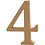 Creativ Company Cijfer, 4, H: 8 cm, dikte 1,5 cm, 1 stuk