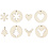 Creativ Company 2-in-1 Hangende decoraties, d 7 cm, gatgrootte 3 mm, dikte 4 mm, 8 stuk/ 1 doos