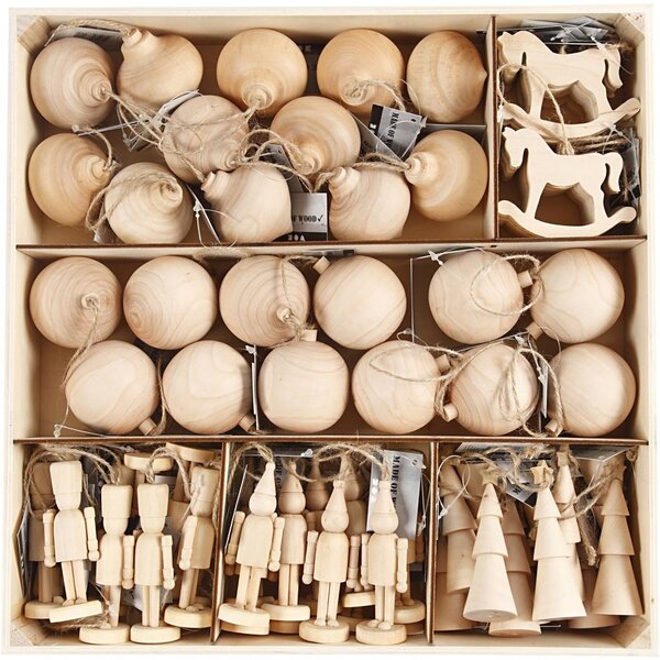 Creativ Company Kerstdecoratie, H: 5,5-9 cm, 72 stuk/ 1 doos