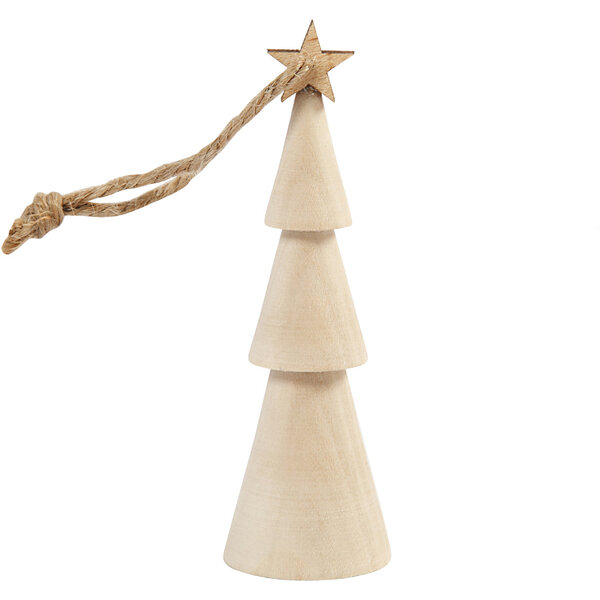 Creativ Company Kerstboom, H: 9 cm, 1 stuk