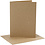 Creativ Company Kaarten en enveloppen, afmeting kaart 12,7x17,8 cm, afmeting envelop 13,3x18,5 cm, 230 gr, naturel, 4 set/ 1 doos
