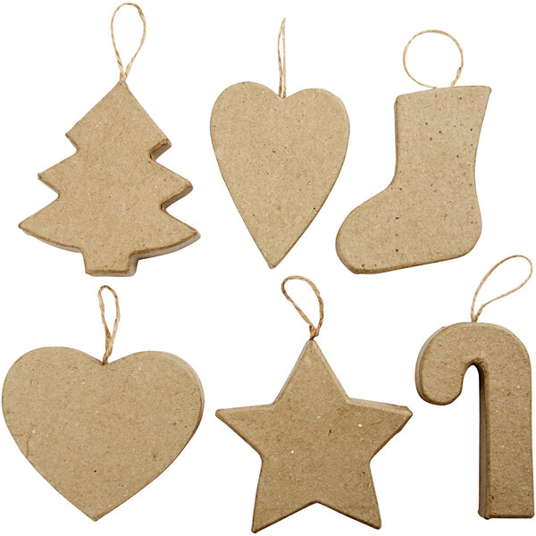 Creativ Company Kersthangers, H: 7+8 cm, 6 stuk/ 1 doos