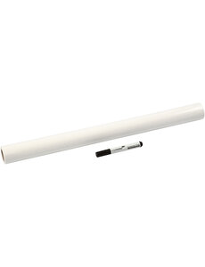  Whiteboard folie, L: 80 cm, B: 60 cm, wit, 25 vel/ 1 rol