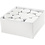 Dozen in displaybox, H: 5 cm, d 10-12 cm, wit, 27 stuk/ 1 doos