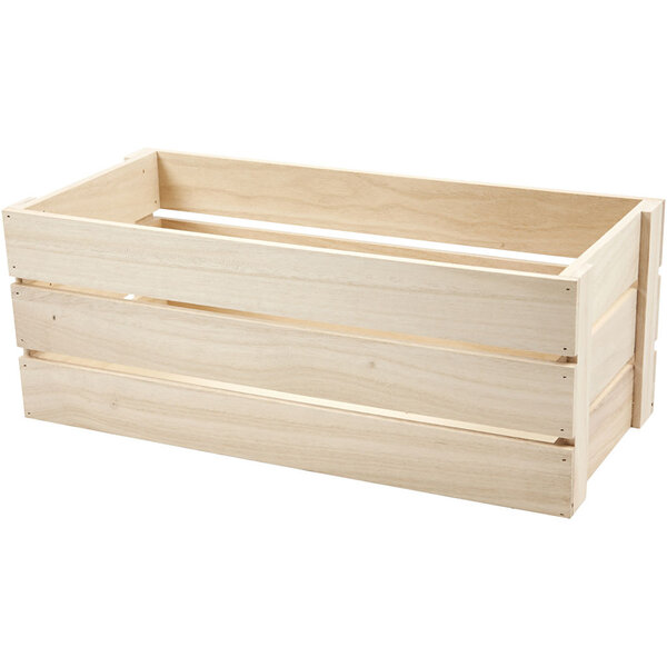 Creativ Company Houten krat, H: 17 cm, afm 45x20 cm, max. 8 kg, 1 stuk