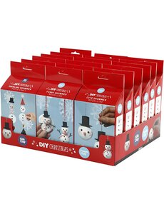 Silk Clay Schattige en grappige sneeuwpoppen, 18 set/ 1 doos