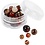 Creativ Company Kralen van agaat, d 6+8+10 mm, gatgrootte 0,9-1 mm, donkerbruin, 28 stuk/ 1 doos