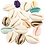 Creativ Company Schelpen, L: 20 mm, diverse kleuren, 75 stuk/ 1 doos
