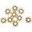 Creativ Company Spacer kralen, d 6 mm, gatgrootte 2 mm, verguld, 100 stuk/ 1 doos