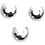 Creativ Company Metalen hoes, d 5 mm, verzilverd, 50 stuk/ 1 doos
