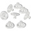 Creativ Company Oorbel achterkant, d 10 mm, transparant, 10 paar/ 1 doos