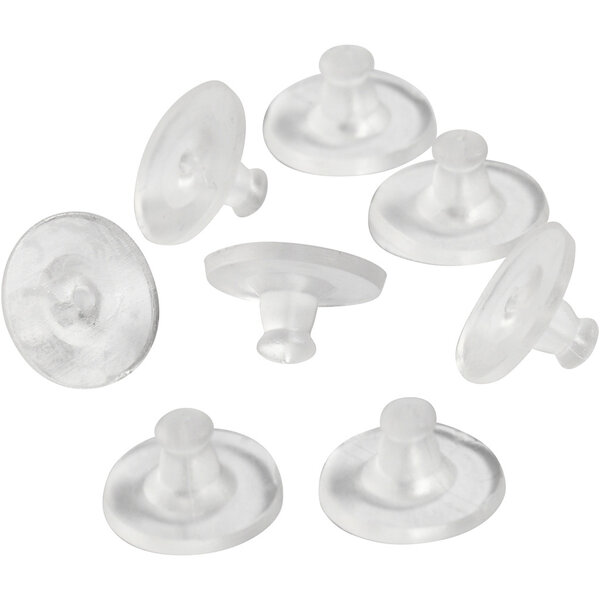 Creativ Company Oorbel achterkant, d 10 mm, transparant, 10 paar/ 1 doos