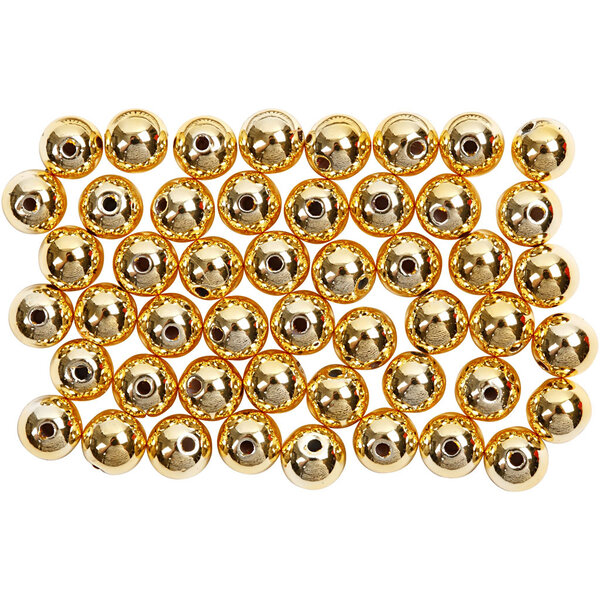 Waskralen, d 5 mm, gatgrootte 0,7 mm, goud, 100 stuk/ 1 doos