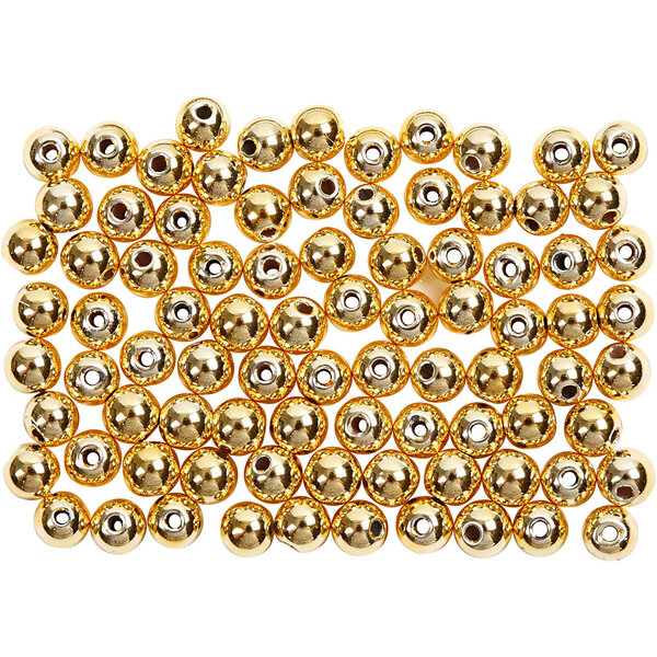 Creativ Company Waskralen, d 4 mm, gatgrootte 0,7 mm, goud, 150 stuk/ 1 doos