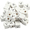 Creativ Company Letterkralen, V, afm 8x8 mm, gatgrootte 3 mm, wit, 25 stuk/ 1 doos
