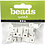 Creativ Company Letterkralen, V, afm 8x8 mm, gatgrootte 3 mm, wit, 25 stuk/ 1 doos