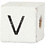 Creativ Company Letterkralen, V, afm 8x8 mm, gatgrootte 3 mm, wit, 25 stuk/ 1 doos