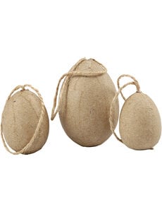 Creativ Company Eieren, H: 3+4+5 cm, 6 stuk/ 1 doos