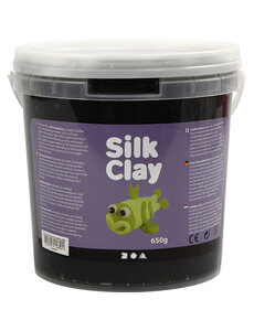 Silk Clay Silk Clay®, zwart, 650 gr/ 1 emmer