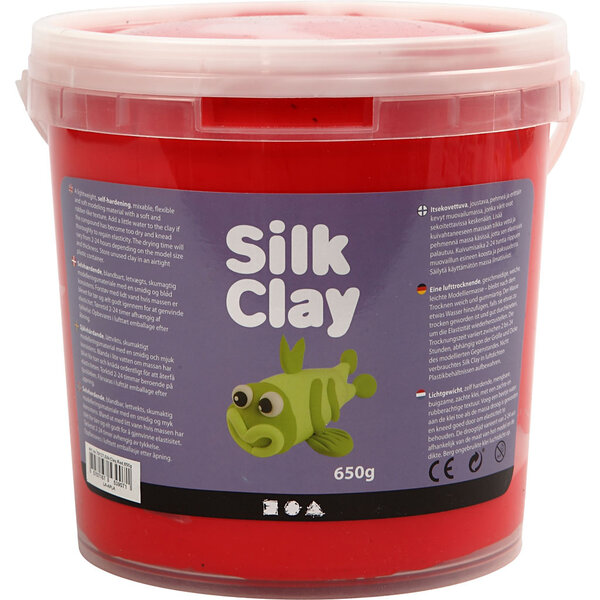 Silk Clay Silk Clay®, rood, 650 gr/ 1 emmer