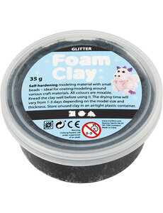 Foam Clay Foam Clay®, zwart glitter, 35 gr/ 1 Doosje